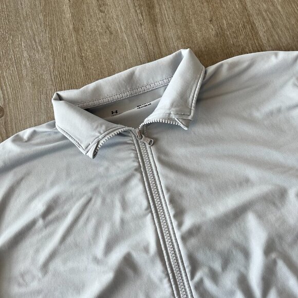 Womens Under Armour Light Grey Zipper Jacket - M - Picture 2 of 11